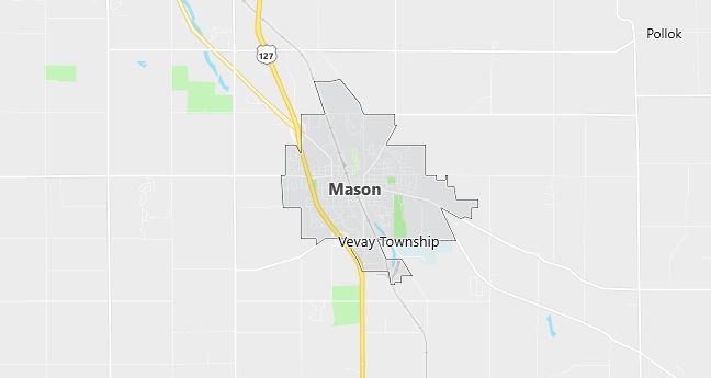 Map of Mason, MI