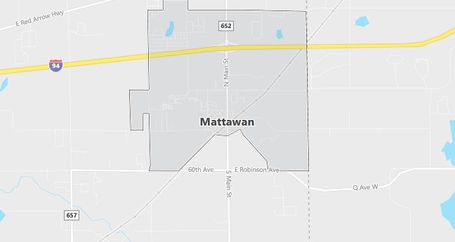 Map of Mattawan, MI