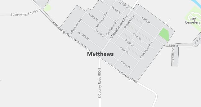 Map of Matthews, IN