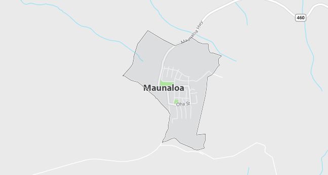 Map of Maunaloa, HI