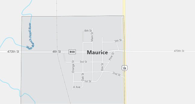 Map of Maurice, IA