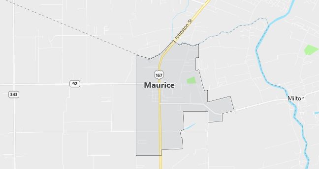 Map of Maurice, LA