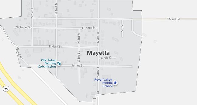 Map of Mayetta, KS