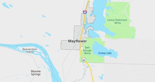 Map of Mayflower, AR