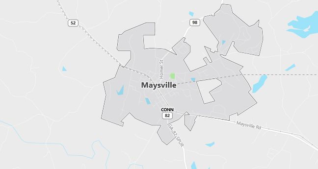 Map of Maysville, GA