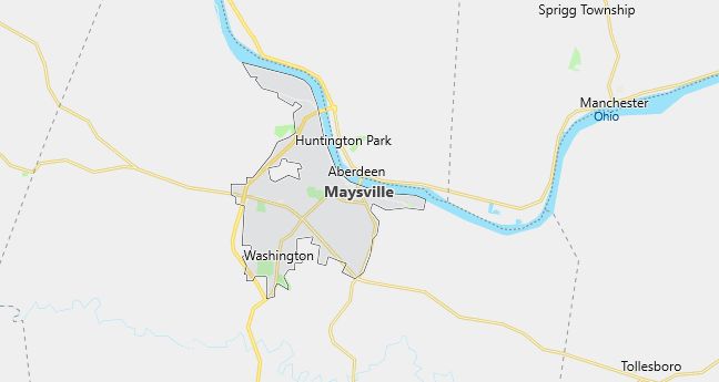 Map of Maysville, KY