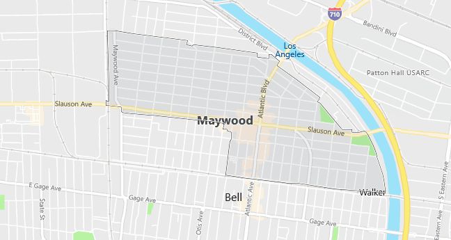 Map of Maywood, CA