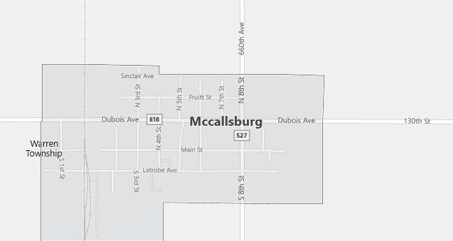 Map of Mc Callsburg, IA