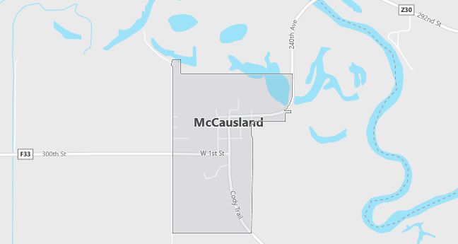 Map of Mc Causland, IA