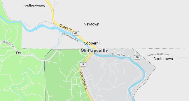 Map of Mc Caysville, GA