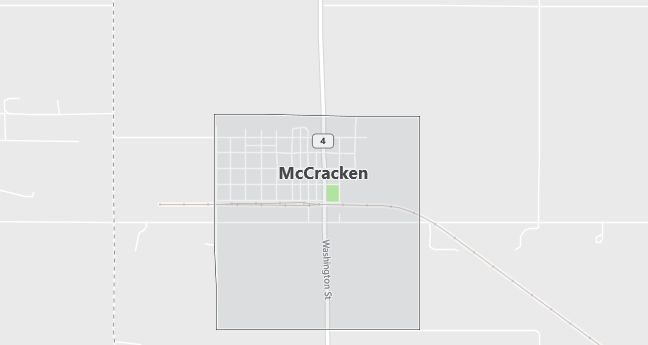 Map of Mc Cracken, KS