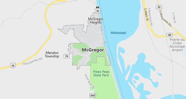 Map of Mc Gregor, IA