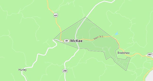 Map of Mc Kee, KY