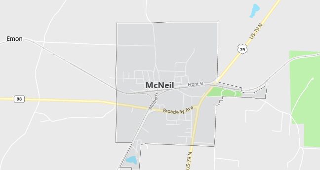 Map of Mc Neil, AR