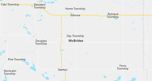 Map of Mcbrides, MI