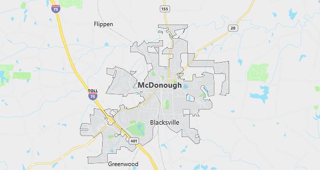 Map of Mcdonough, GA