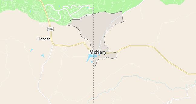 Map of Mcnary, AZ