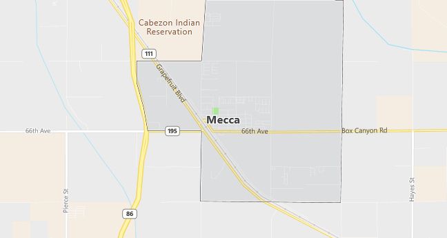 Map of Mecca, CA