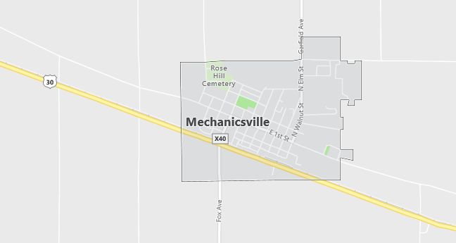 Map of Mechanicsville, IA