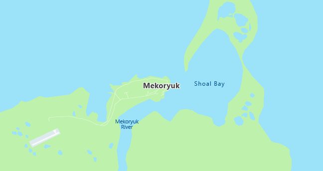 Map of Mekoryuk, AK