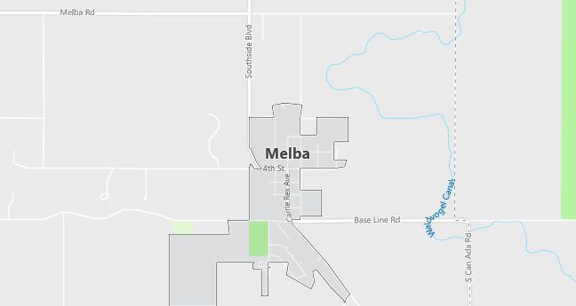 Map of Melba, ID