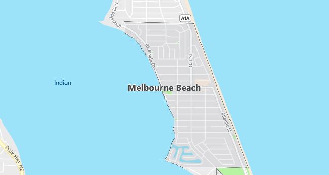 Map of Melbourne Beach, FL