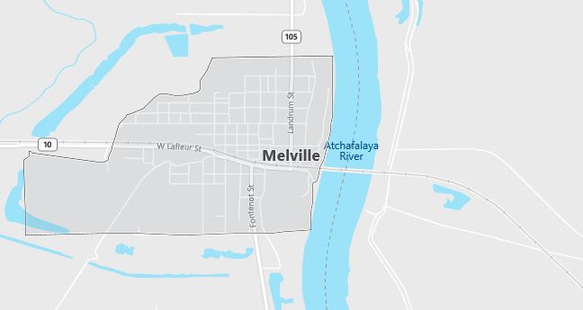 Map of Melville, LA