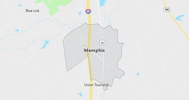 Map of Memphis, IN