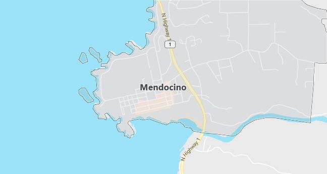 Map of Mendocino, CA