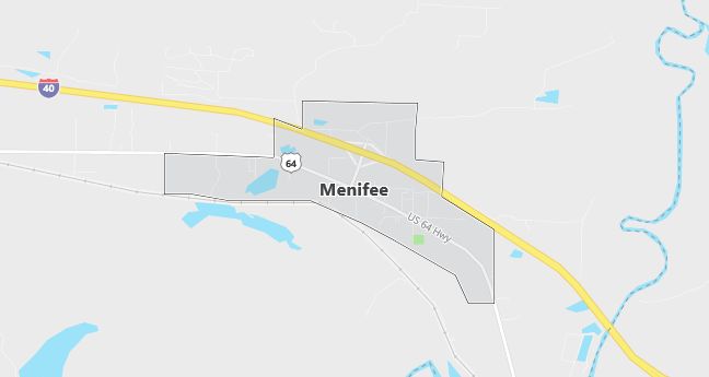 Map of Menifee, AR