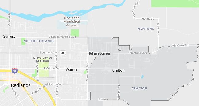 Map of Mentone, CA