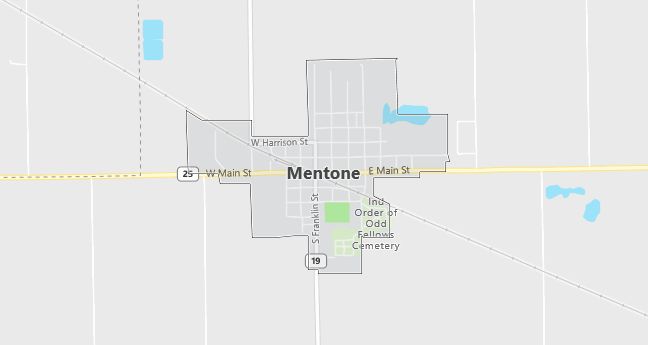 Map of Mentone, IN