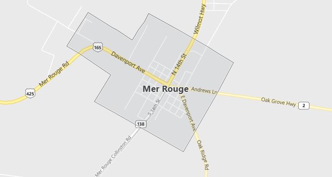 Map of Mer Rouge, LA