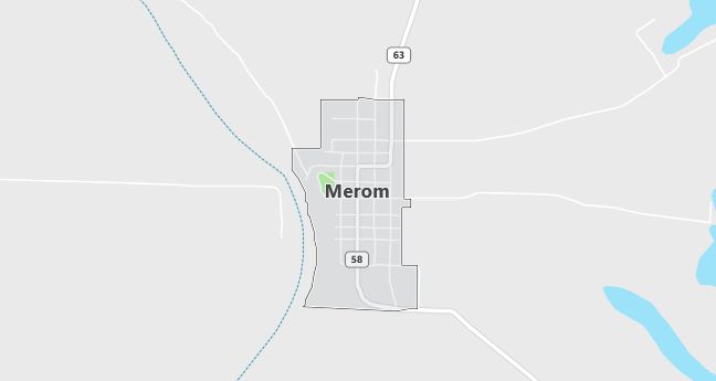 Map of Merom, IN