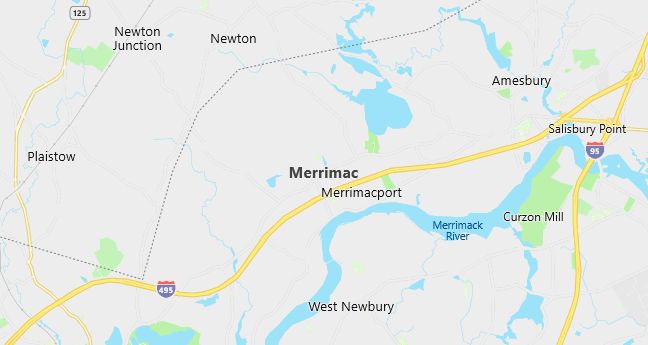 Map of Merrimac, MA