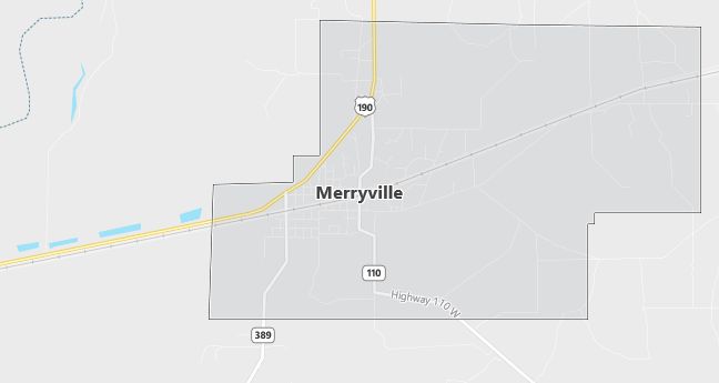 Map of Merryville, LA