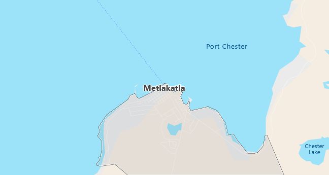 Map of Metlakatla, AK