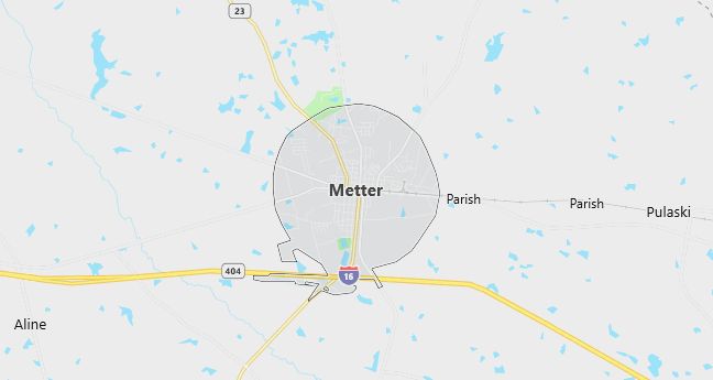 Map of Metter, GA