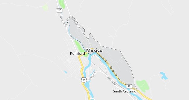 Map of Mexico, ME