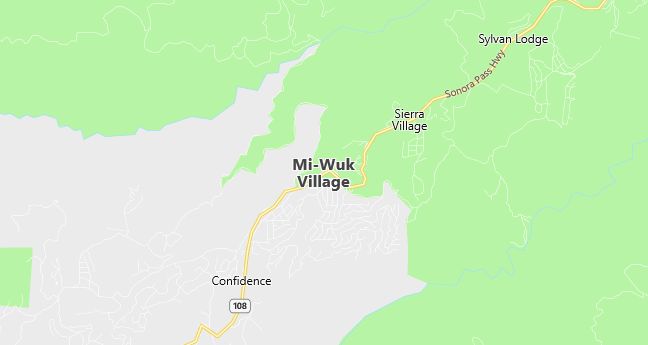 Map of Mi Wuk Village, CA