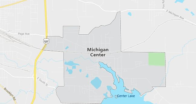 Map of Michigan Center, MI