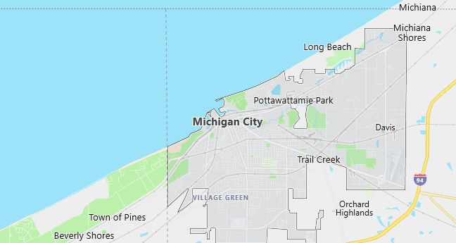 Map of Michigan City, IN