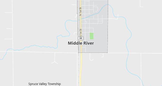 Map of Middle River, MN