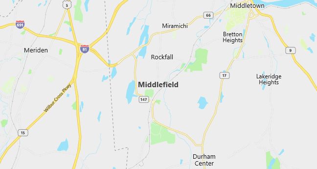 Map of Middlefield, CT