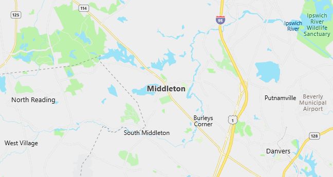 Map of Middleton, MA