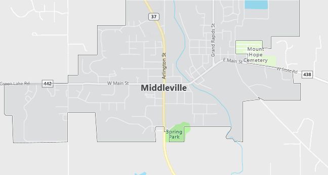 Map of Middleville, MI