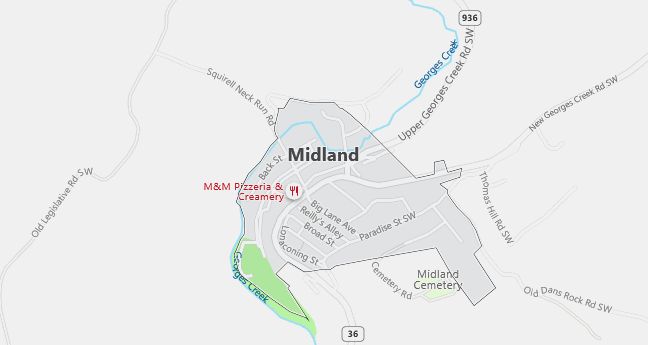 Map of Midland, MD