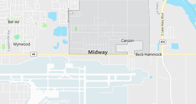 Map of Midway, FL