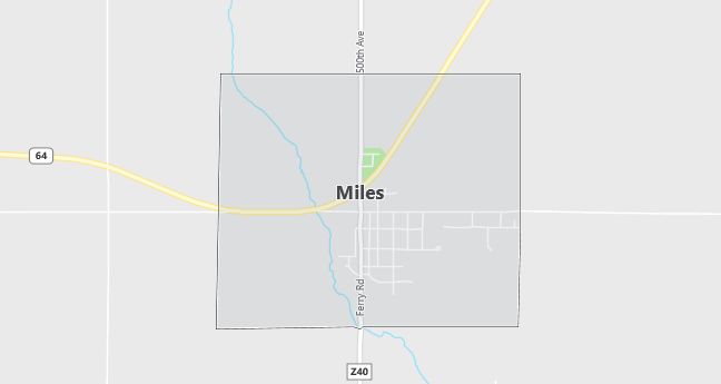 Map of Miles, IA