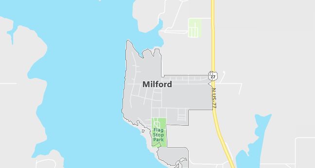 Map of Milford, KS